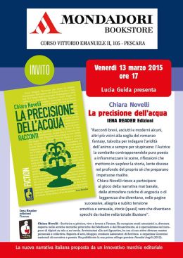 Locandina la precisione dell'acqua mondadori pescara