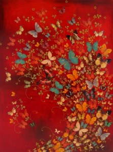 multiplication-lilly-greenwood-butterlies-on-red