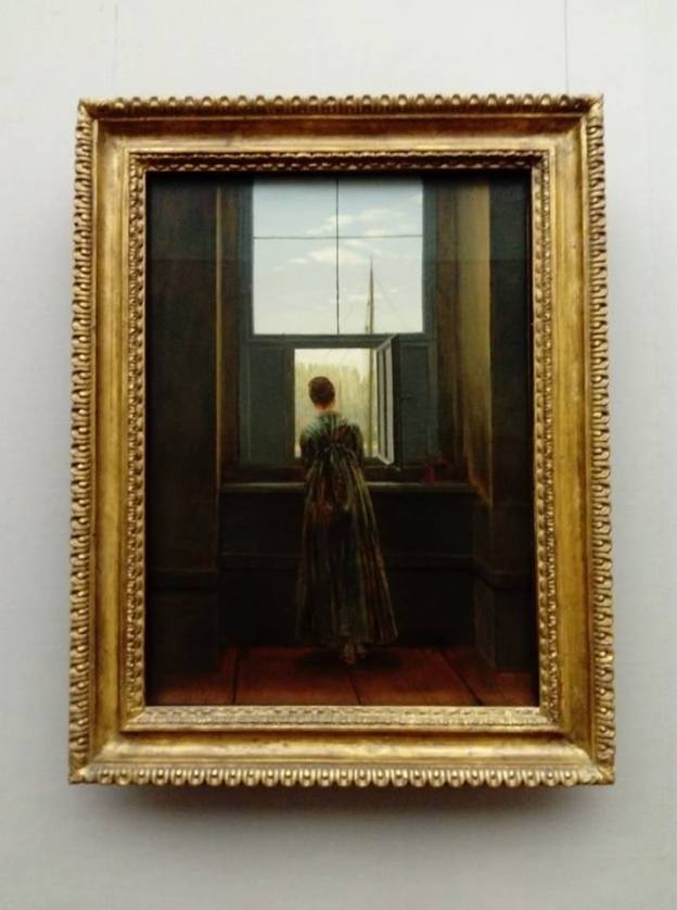 Donna alla finestra Caspar David Friedrich Alte Nationalgalerie di Berlino